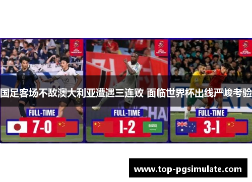 国足客场不敌澳大利亚遭遇三连败 面临世界杯出线严峻考验